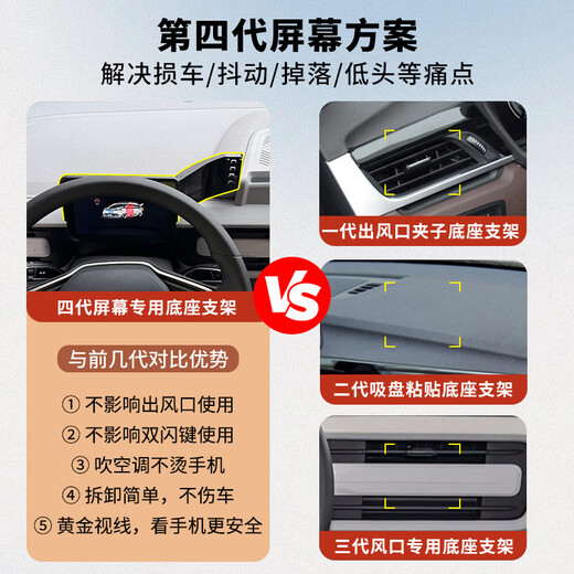 Yusenyi SAIC Maxun V1 special mobile phone car bracket car instrument table navigation modification accessories car [base ball head] + Apple special magnetic head SAIC Maxun MAXUS Dana V12023-2024 model (former