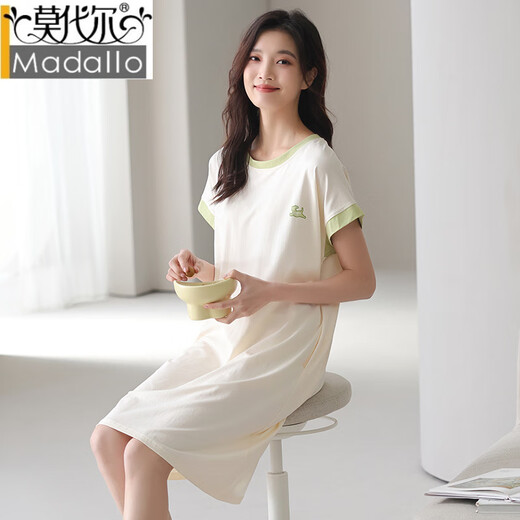 Modal Summer Lacele Cotton Frauen Nachthemd Frauenpullover Neue koreanische Version Lose lässig atmungsaktiv und Außenhause HC-C-25L702 Damen Hyacinth Purple XL