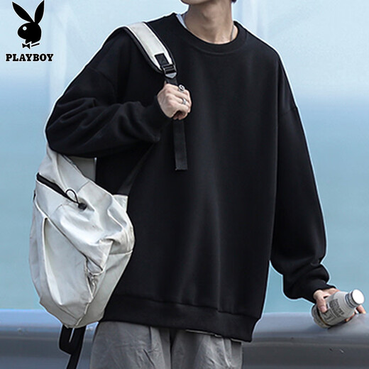 Playboy (PLAYBOY) sweatshirt men's jacket men's long-sleeved T-shirt men's autumn and winter casual round neck bottoming shirt high-end trendy tops