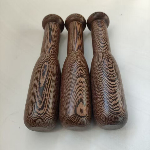 Baichao chicken wing wood garlic pounding stick manual garlic pounding garlic hammer wooden old-fashioned manual grinding rod household garlic pressing artifact round head garlic pounding hammer length 17.5cm diameter 3.7