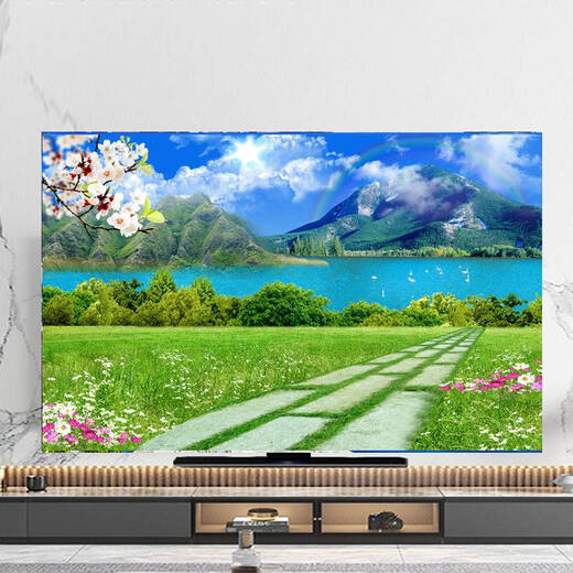 
Yusenyi's new TV dust cover TV cover sunscreen fabric 65-inch protective cover cover hanging curved screen table landscape B1391 Music Dolphin 32-inch 80*50cm