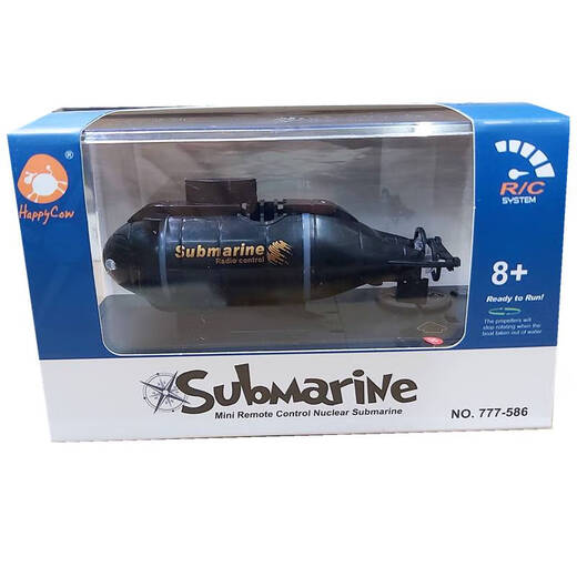 Niños Mini de seis vías de control remoto Submarino Submarino Hovercraft Water Play Speedboat Airship Toy Yate Toy Simuled Remote Control Remote Blue 580 Estándar + Batería de control remoto + destornillador