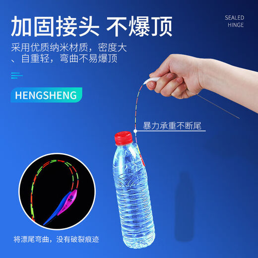 Chaosihui multifunctional fish float box, eye-catching fish float, luminous float, highly sensitive crucian carp float, Bal fir wood float, fishing gear supplies, 3 daytime floats + multi-purpose box package, 45cm blue multi-purpose box