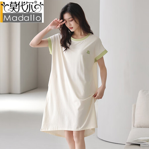 Modal Summer Lacele Cotton Frauen Nachthemd Frauenpullover Neue koreanische Version Lose lässig atmungsaktiv und Außenhause HC-C-25L702 Damen Hyacinth Purple XL
