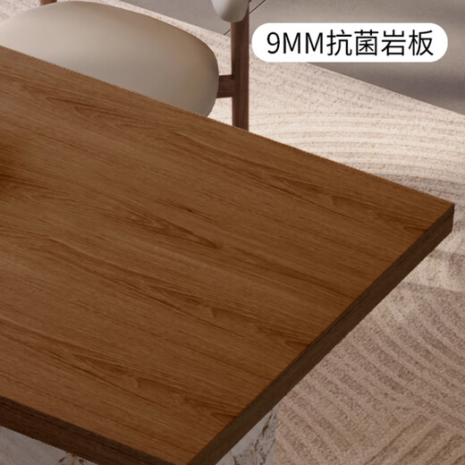 KSALOY Italian minimalist island dining table all-in-one home retractable slate small apartment restaurant high-end dining chair center guide table retractable island socket light strip + induction cooker 2.35m -2.7m slate island dining table