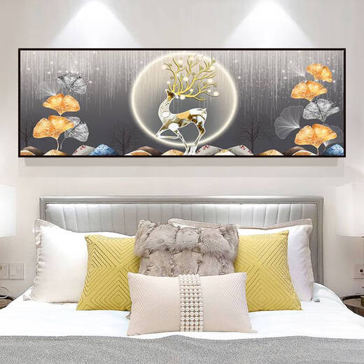 Yonghuan bedroom bedside painting stickers self-adhesive decoration painting hotel hotel homestay living room sofa background wallpaper mural stickers home and wealth -th-1391 No. 1 width 90cx height 30c