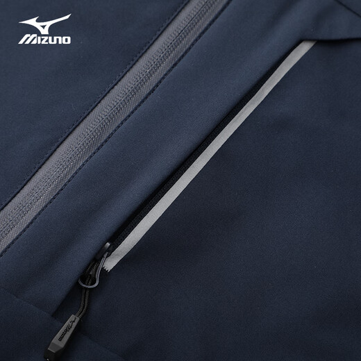 Mizuno outdoor jacket men's autumn and winter fleece jacket windproof hooded solid color warm jacket black (fleece style) 4XL