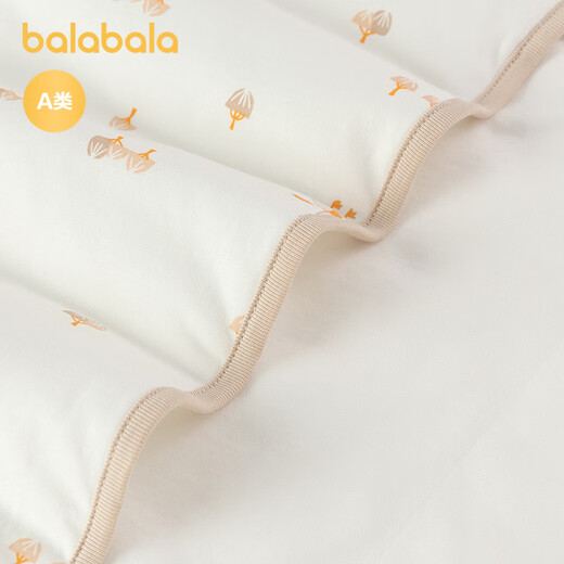 Balabala shopping mall same style baby blanket newborn blanket 2025 new style breathable comfortable cute cute white coffee tone 00315 90x90cm