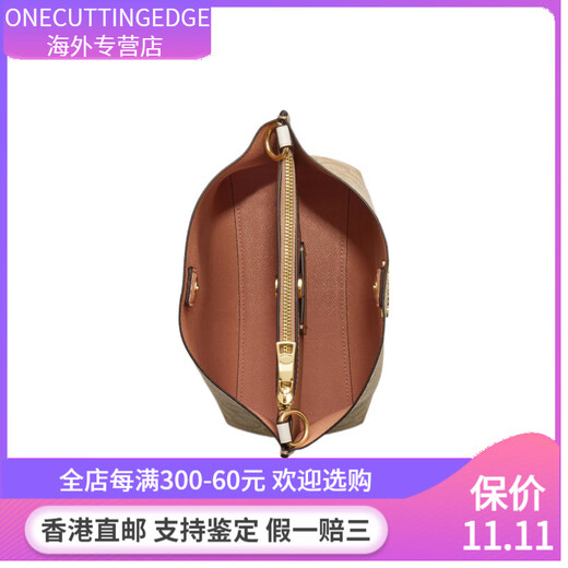 蔻驰（COACH）蔻驰 Mollie 经典金属Logo标志性吊饰 人造革 水桶包手提单肩斜挎 基础装(包+防尘袋)