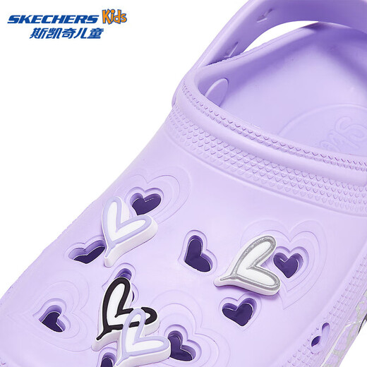 Skechers Girls' Shoes Parent-child Shoes Sports Shoes Summer Croc Shoes Soft Mesh Anti-collision Toe 314093L Lavender/LAV 36