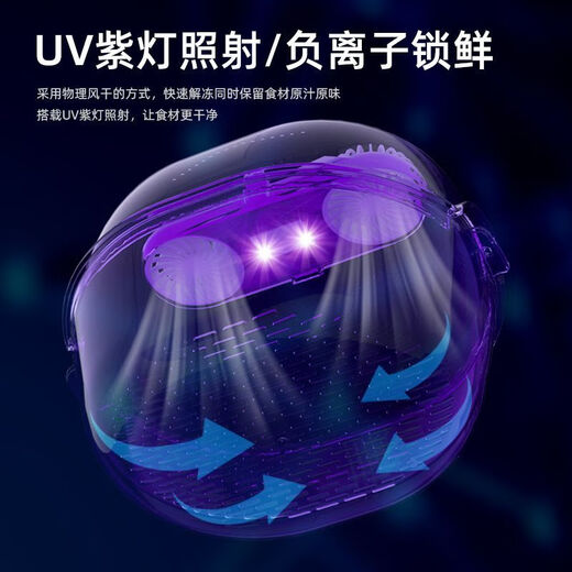 Zhexiang German Seiko's new dual-fan multi-functional household negative ion fresh-keeping kitchen ice-thawing dual-fan defrost