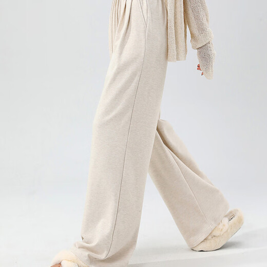 Miniso (Miniso) Klebreishose für Frauen 2025 Frühlings- und Herbst-neue Style-Bodenhose Lazy Style Faulpants Lockerer Hosen Lose Hope Dark Grey L 165 (Gewicht 115-130jin [Jin gleich 0,5 kg]))