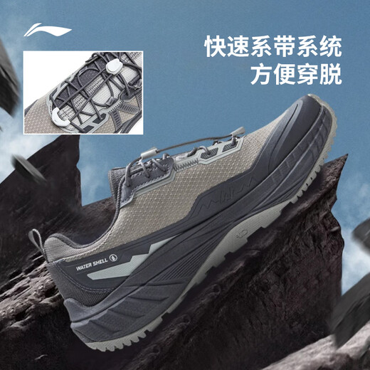 Li Ning Zhuye丨Water-repellent casual jogging shoes for men 2025 autumn and winter comfortable low-top sports shoes ARSV161