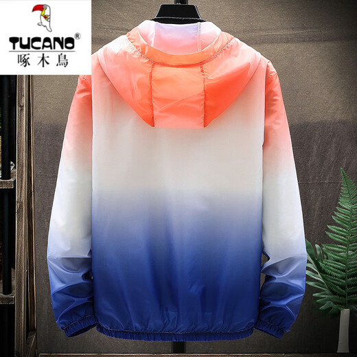Carpintería carpintero (tucano) ropa de protección solar chaqueta de color de gradiente para hombres estilo coreano coreano de moda ropa de protección solar verano