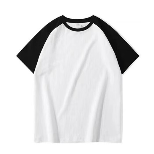 Fhhuabd Camiseta de manga corta para mujeres mangas raglán empalmando verano 2025 Nuevo estudiante versátil con grasa suelta mm top A-9923 m