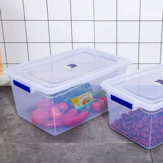 Huobet Gran caja de recién manteniendo caja rectangular Rectangular Registrador comercial de gran capacidad de gran capacidad con caja de almacenamiento de tapa 9902 Modelo sellado: 46*32*14.5cm
