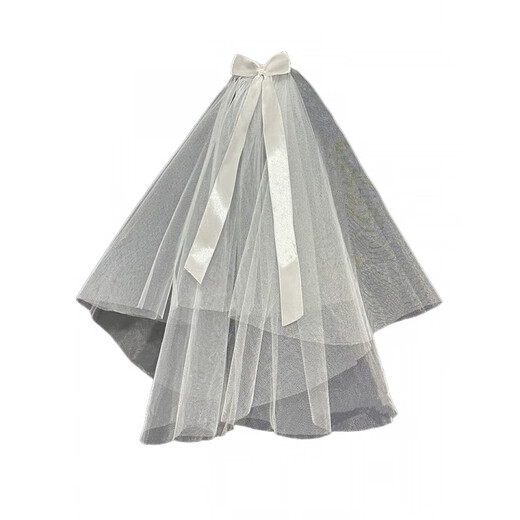Pang Donglai Quality Veil Получите сертификат и предложения и зарегистрируйте фото реквизит невеста Главный свадебный головной убор ночного рынка. Дети Двойной слой обнаженная вуаль и бусы 40-50 см.