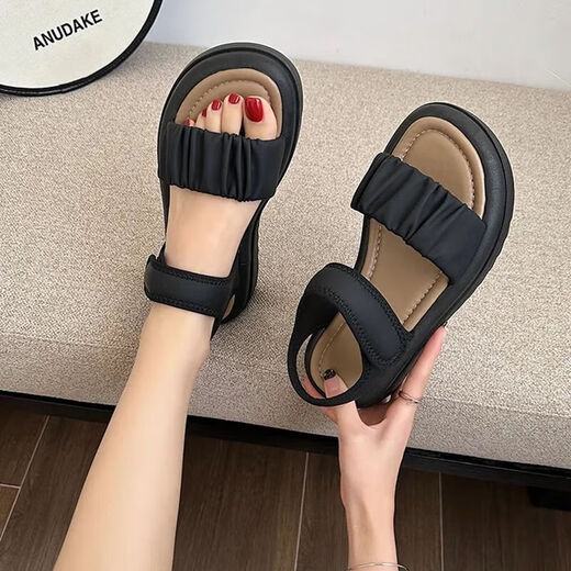 Mädchen Sandalen Sommer Kinderprinzessin Schuhe weicher Sohle ohne Schlupfstrandschuhe Big Boys und Mädchen Mode YQ-603 Beige 35 Innere Länge ungefähr 22,5 cm