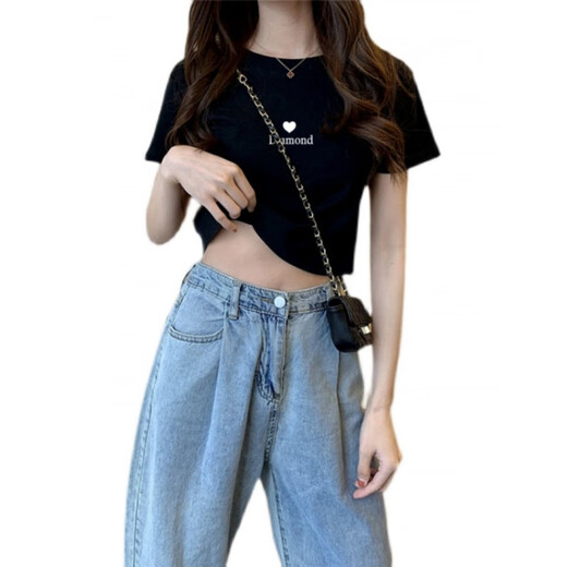 皮尔卡丹（pierre cardin）2025夏季新款设计感正肩短款t恤女百搭短袖显瘦小个子上衣潮女 KE-693白 M