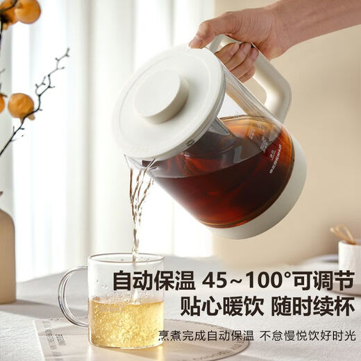 Shenhua German quality health pot tea boiler stewing all-in-one tea pot hot water kettle intelligent timer constant temperature insulation all glass 0 glue off-white 2L large capacity + 24H insulation