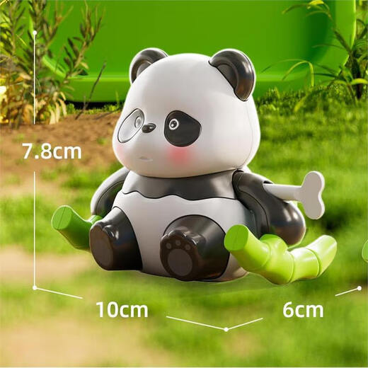 Hanoufei Baby Clockwork Panda Rolling Toys Enseñanza temprano Climbing 3-4 años 6 Puzzle Fun Simulation's Animal Treasure National Treasure Panda [puede caminar sin electricidad]