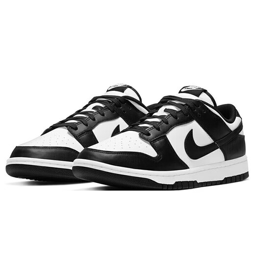 耐克（NIKE）官方男鞋25夏季新款运动鞋 DUNK LOW复古板鞋胶底低帮轻便休闲鞋 黑色白DD1391-100 42.5