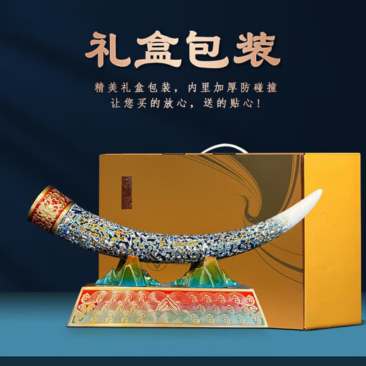 橙央客厅好看的摆件全铜象牙八骏马别墅玄关博古架装饰公司开业贺 BJ1433八骏雄风铜象