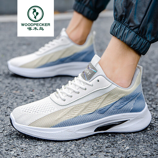 Marca de carpintería de alta mar primavera y verano 2025 zapatos nuevos zapatos informales suaves con calzado para correr resistente a los zapatos deportivos cómodos y de moda hombres 9901 blanco 39