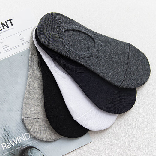 Calcetines para hombres calcetines de algodón de algodón de verano Los calcetines invisibles pueden absorber sudor y transpirable, y Zhuji calcetines calcetines para mujeres calcetines de botes actividades exclusivas al por mayor para hombres en blanco y negro aleatorio 1 par 1 par