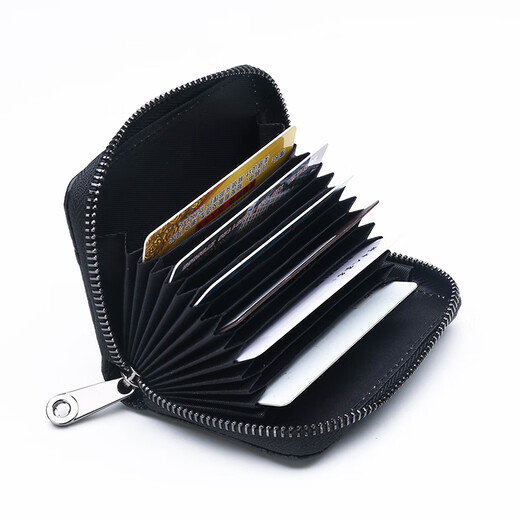 Goldlion Crocodile Muster Card Bag Herren echtes Leder Großkapazität Herrener Multi-Karten-Mode-Jugend-Orgel kleiner Karten Vorhaut 3892 Krokodil zurück (Top-Layer-Cowd.)