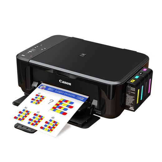 Canon 3680 color printer home small copy and scan all-in-one mobile phone wireless photo office ink tank. Returns are not supported after unpacking. Package 3. Large ink tank + 4 bottles of ink. 5140 automatic double-sided + double near paper + display. Learning office resources