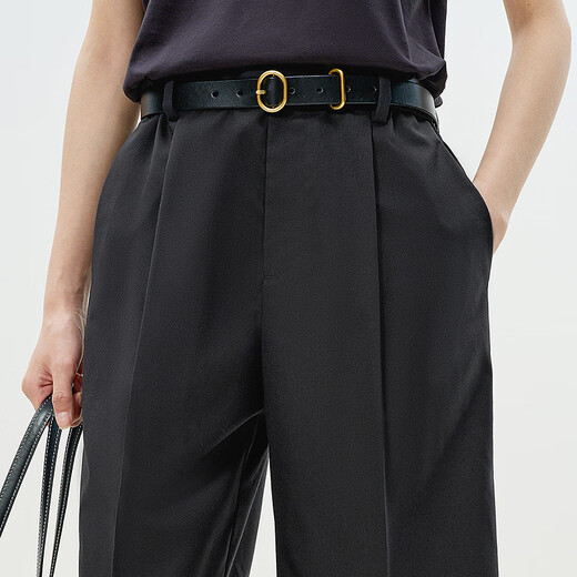
LESS Fashionable Casual Mid-Pants 2P4E12370zx Black S