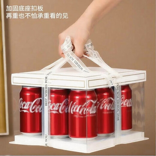 Furmantu transparent cake box gift box birthday cake packaging box bottom gift packaging empty box with English packaging ribbon