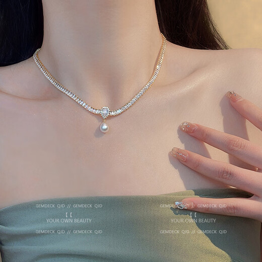 Baroque Pearl Pendant French Hepburn Style Pearl Necklace Women Light Luxury Niche Baroque Water Hepburn Style Pearl Necklace