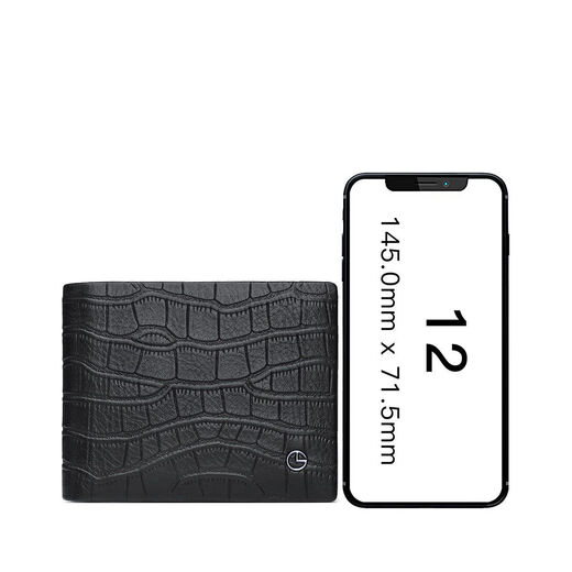 Jinlilai Automne et hiver un nouveau sac de carte de portefeuille masculin avec motif de crocodile à vache