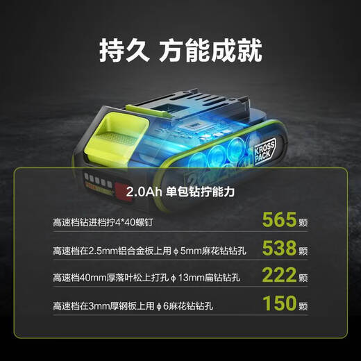 咏幻威克士工业级大功率WU无刷充电手电钻冲击锂工具螺丝 WU+WU3884.0双电+快充加送48