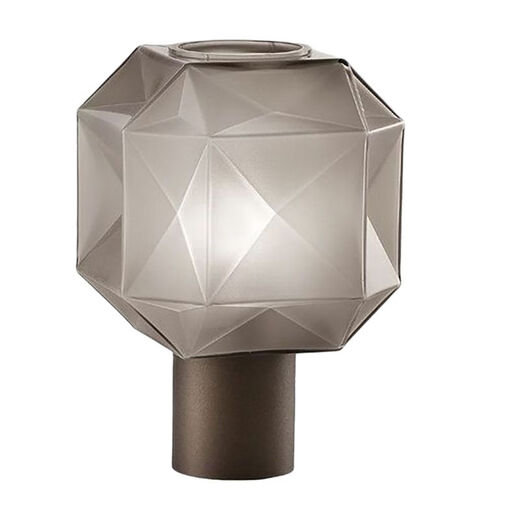 
Bedside lamp decorative light luxury desk lamp Nordic modern simple glass designer living room bedroom model room lamp M1049 smoke gray model button switch