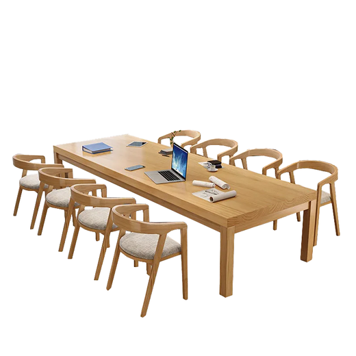 Xinjing solid wood desk long conference table living room large table desk learning writing library desk 2.0 meters
