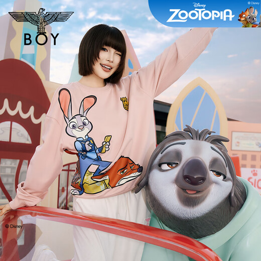 BOY LONDON Disney Zootopia Cooperation Judy Nick Couple Sweatshirt Spring N03091 Pink S