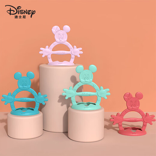 Children's Teether Silicone Teething Stick Baby Teething Toy Soothing Molar Stick High Temperature Resistant Mickey/Blue Green