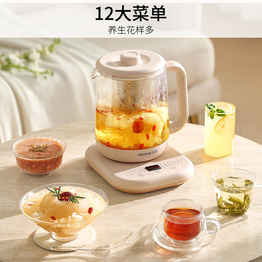 Joyoung 1.8L large-capacity health pot tea maker 316L stainless steel tea basket 800W high-power electric kettle thermal insulation flower teapot kettle K18D-WY601 (tea)