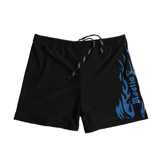 Zailu swimming trunks men's hot spring flat-angle anti-embarrassment large size quick-drying swimming trunks swimming goggles swimming cap men's swimsuit set red flame + swimming cap + swimming goggles + nose clip earplugs L L170-90Jin Jin is equal to 0.5 kg