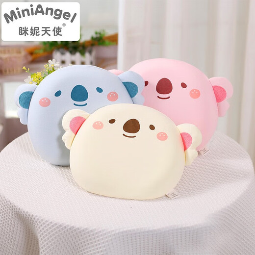 2025 new summer baby pillow shaping pillow 0 to 1 year old memory foam newborn baby's head-shaped pillow blue