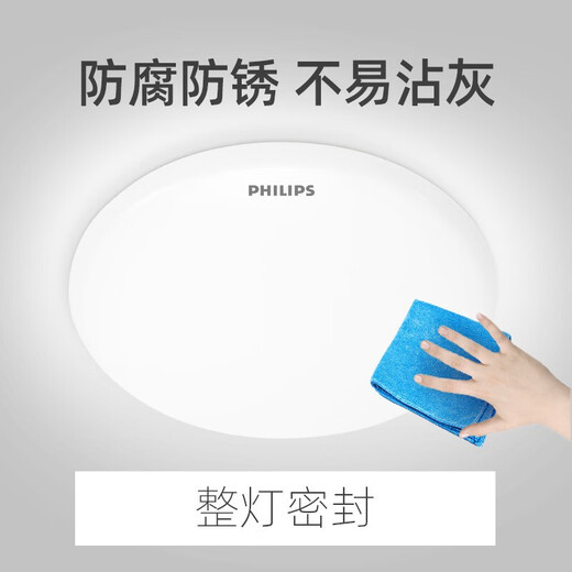Philips LED ceiling light ultra-thin three-proof balcony light bedroom aisle simple corridor light Hengyan insect-proof and mosquito-proof 17W white light