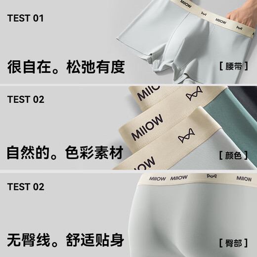 Hongtai Men's Underwear Cotton Men's Boxers 2025 Nouveau Shorts Boxer de soie glaciaire pour hommes 3