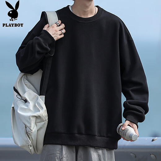 Playboy (PLAYBOY) sweatshirt men's jacket men's long-sleeved T-shirt men's autumn and winter casual round neck bottoming shirt high-end trendy tops