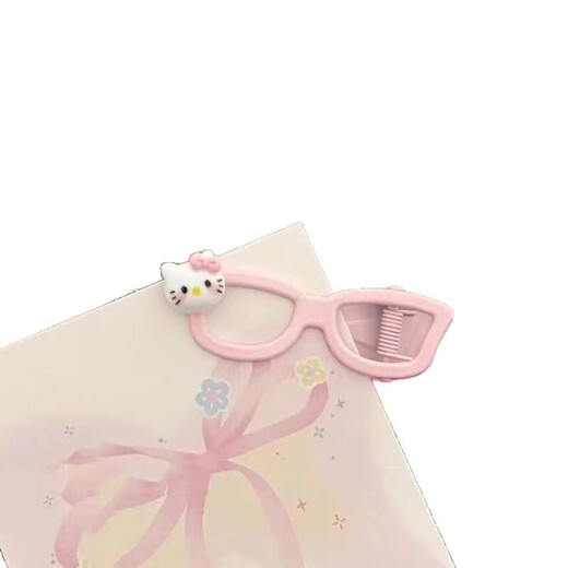 Spring and summer new style cartoon sweet glasses hairpin hair accessories girl hairpin bangs ins cute girls glasses hairpin blue + pink glasses side clip one each