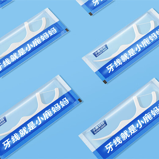 小鹿妈妈独立装牙线棒100支便携带更卫生超细牙线棒