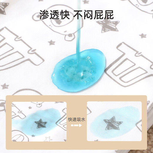 莱茵森婴儿尿布可洗纯棉介子布全棉产房用品新生宝宝尿戒子透气吸水尿片 梦幻涂鸦纯棉尿布 5条装 40*60cm
