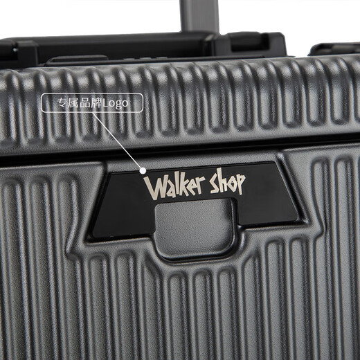 Walker Shop【轻奢品牌】行李箱铝框登机箱男女小型轻便多功能拉杆箱 米白色 16英寸 【登机箱】